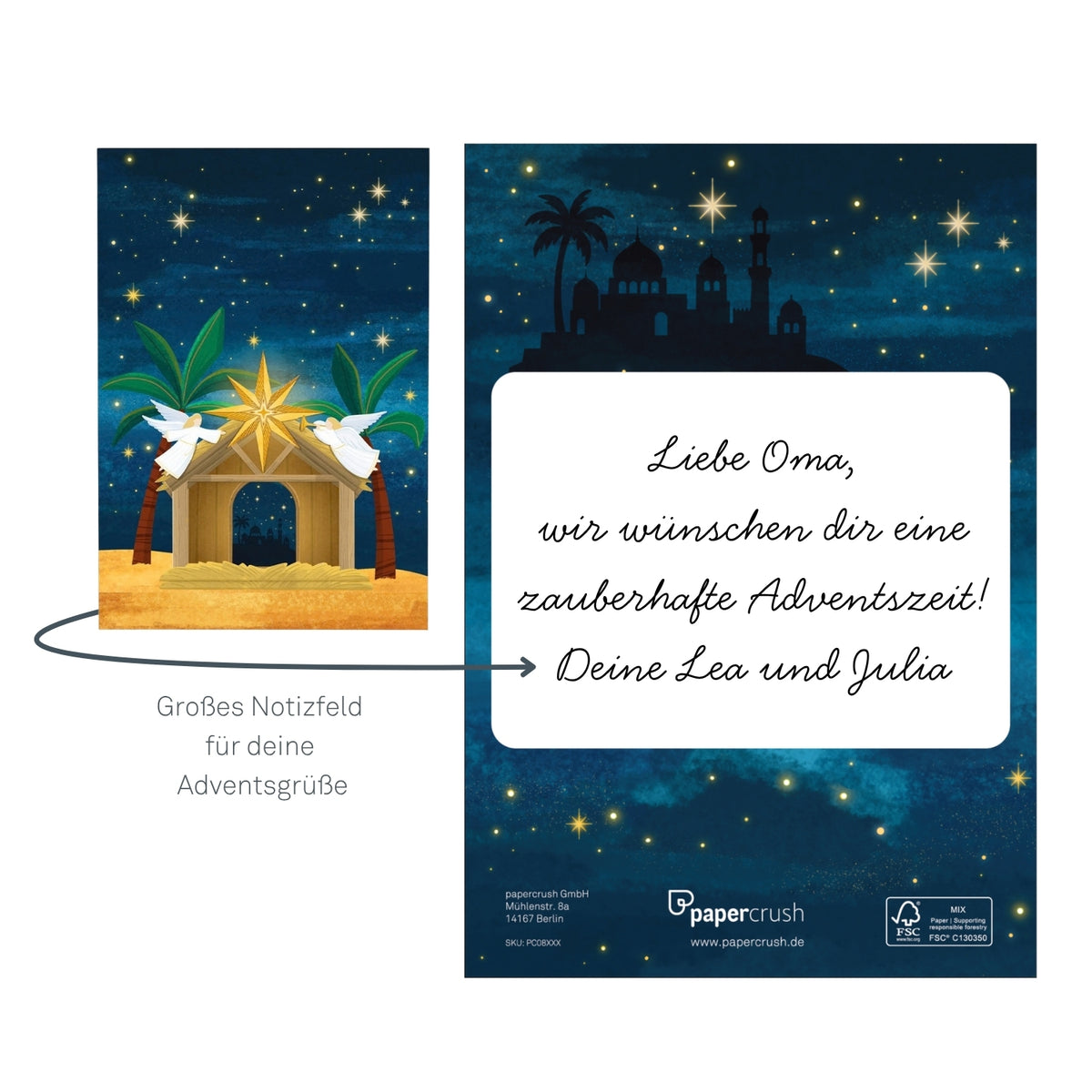 Krippe Pop-Up Adventskalender