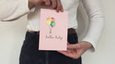 Baby-Elefant (Rosa) Pop-Up Karte