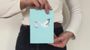 Storch & Baby (Blau) Pop-Up Karte