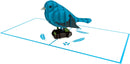 Blauer Vogel Pop-Up Karte