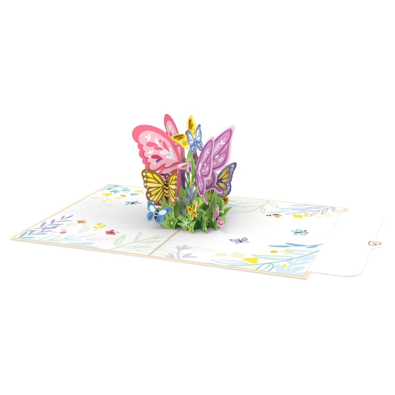 Bunte Schmetterlinge Pop-Up Karte