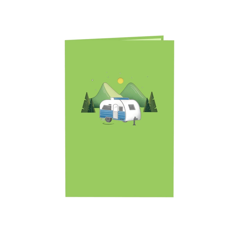 pop up karte zelt basteln Camping Pop-Up Karte
