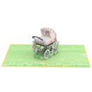 Kinderwagen mit Baby Pop-Up Karte
