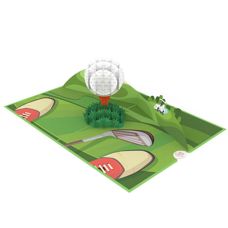 Golfball Pop-Up Karte