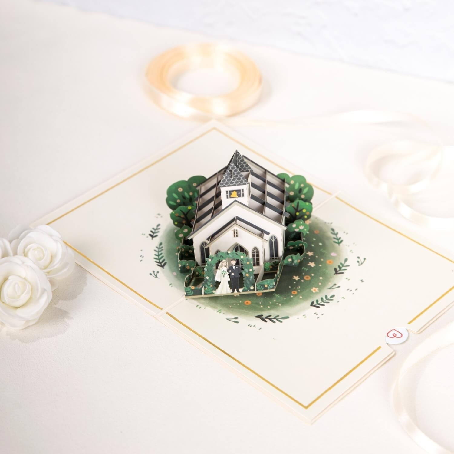 Hochzeitskapelle Pop-Up Karte
