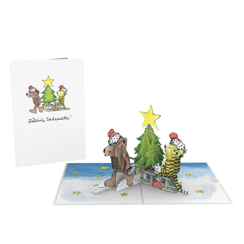 Janosch® Weihnachtsbaum Pop-Up Karte