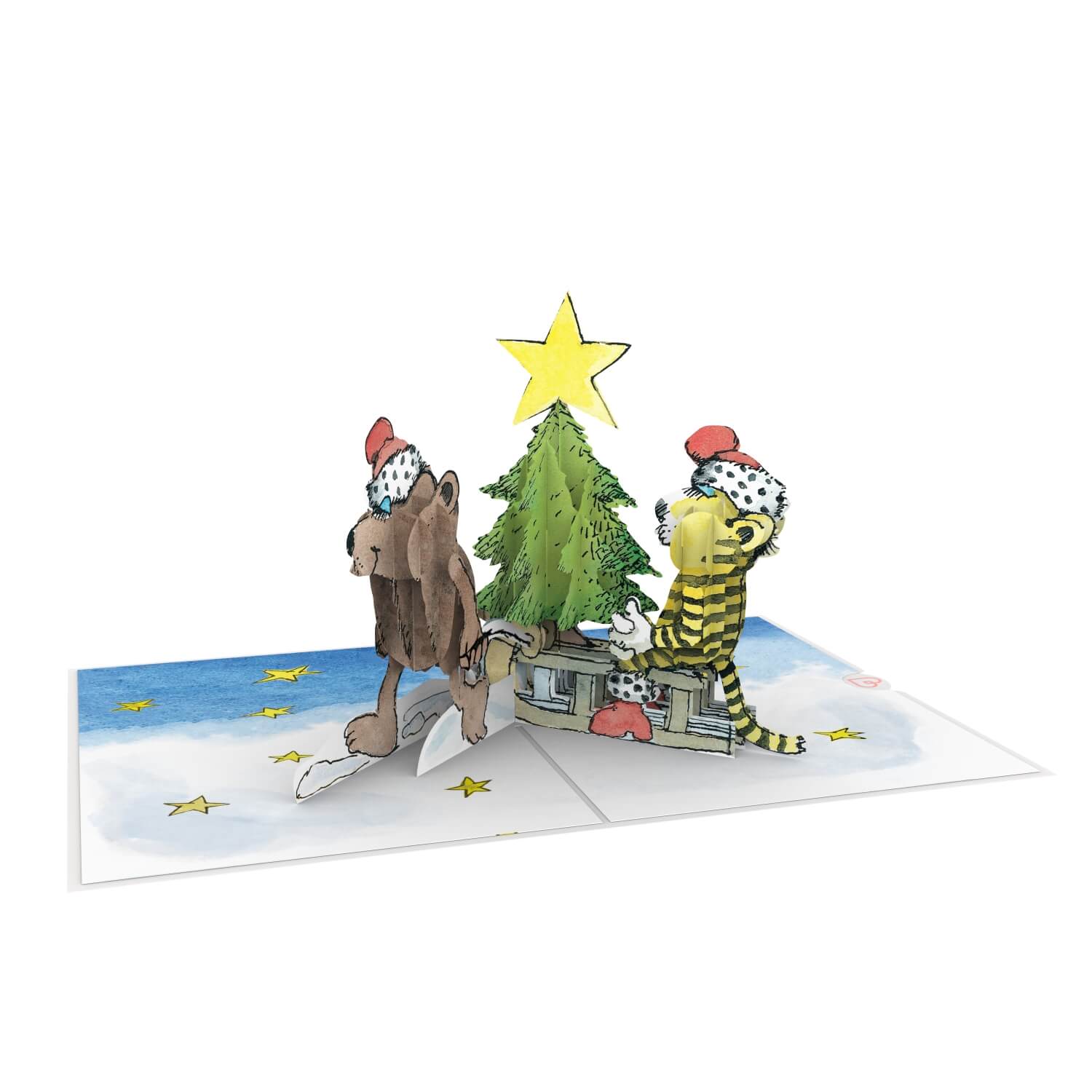 Janosch® Weihnachtsbaum Pop-Up Karte