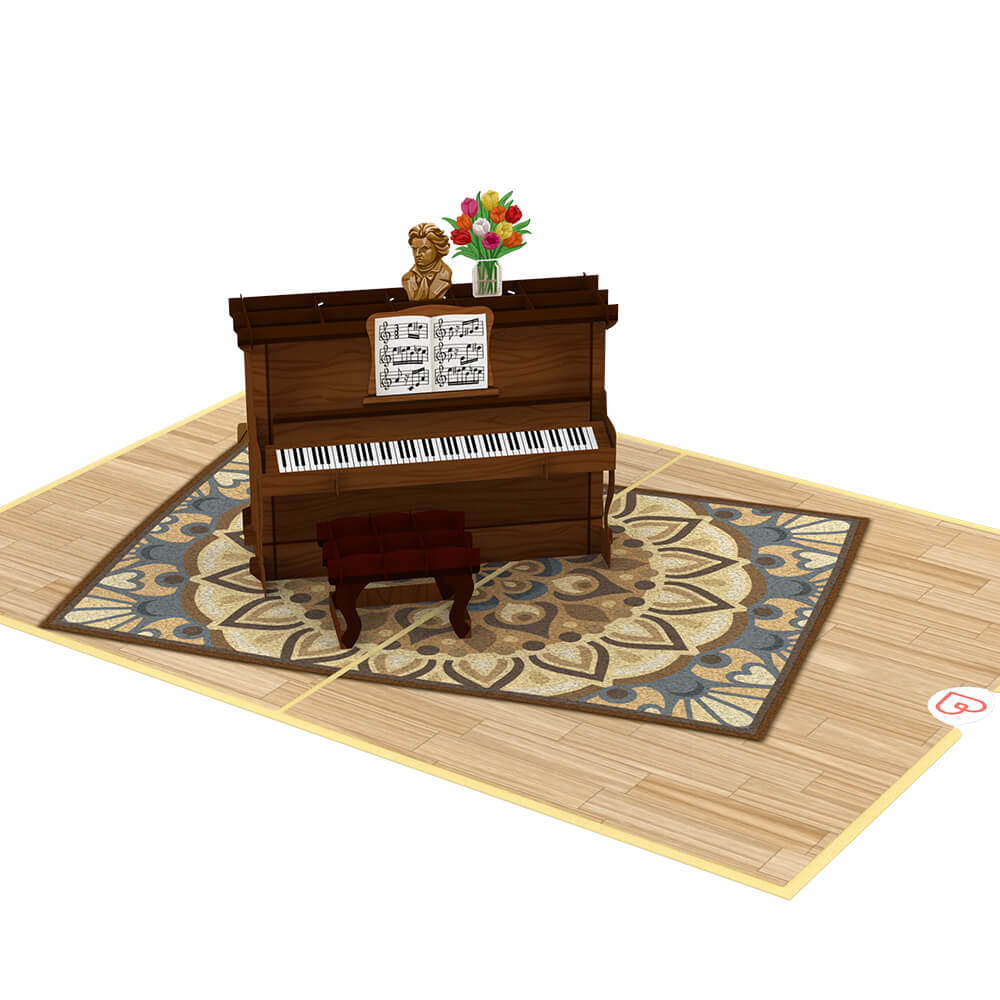 Klavier Pop-Up Karte