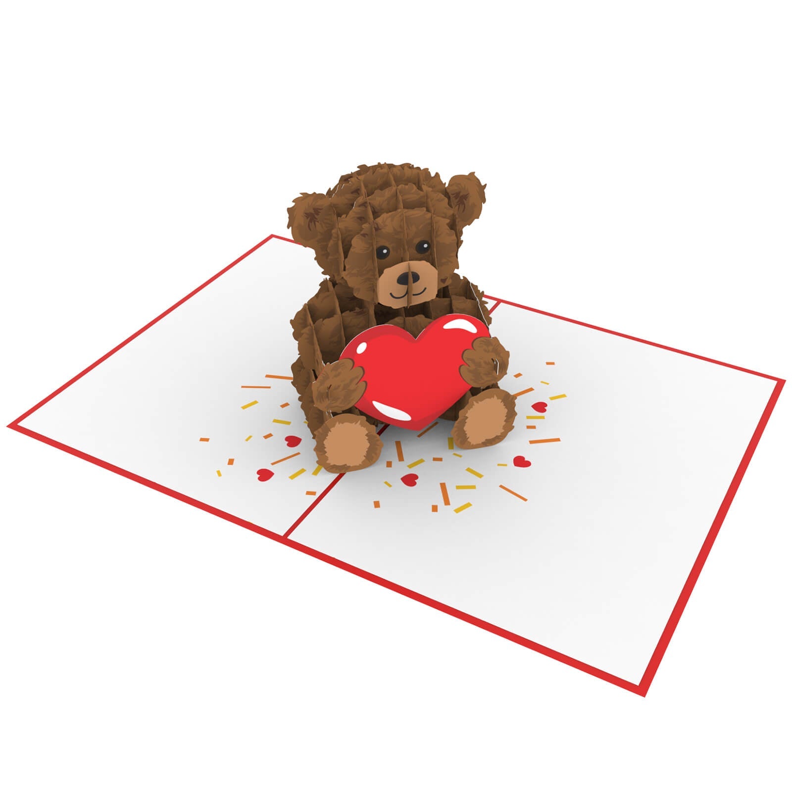 Teddybär mit Herz Pop-Up Karte