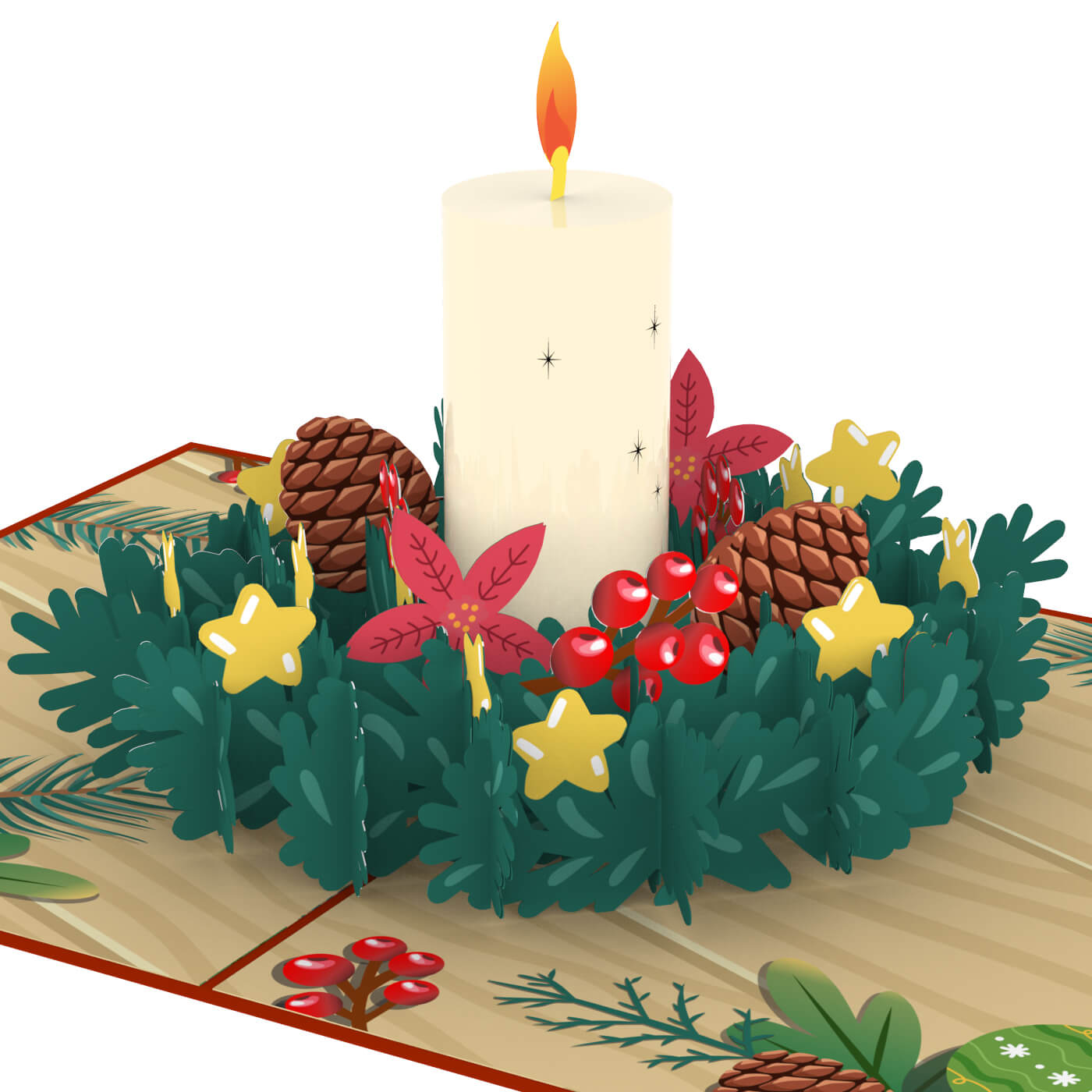 Adventskranz Pop-Up Karte