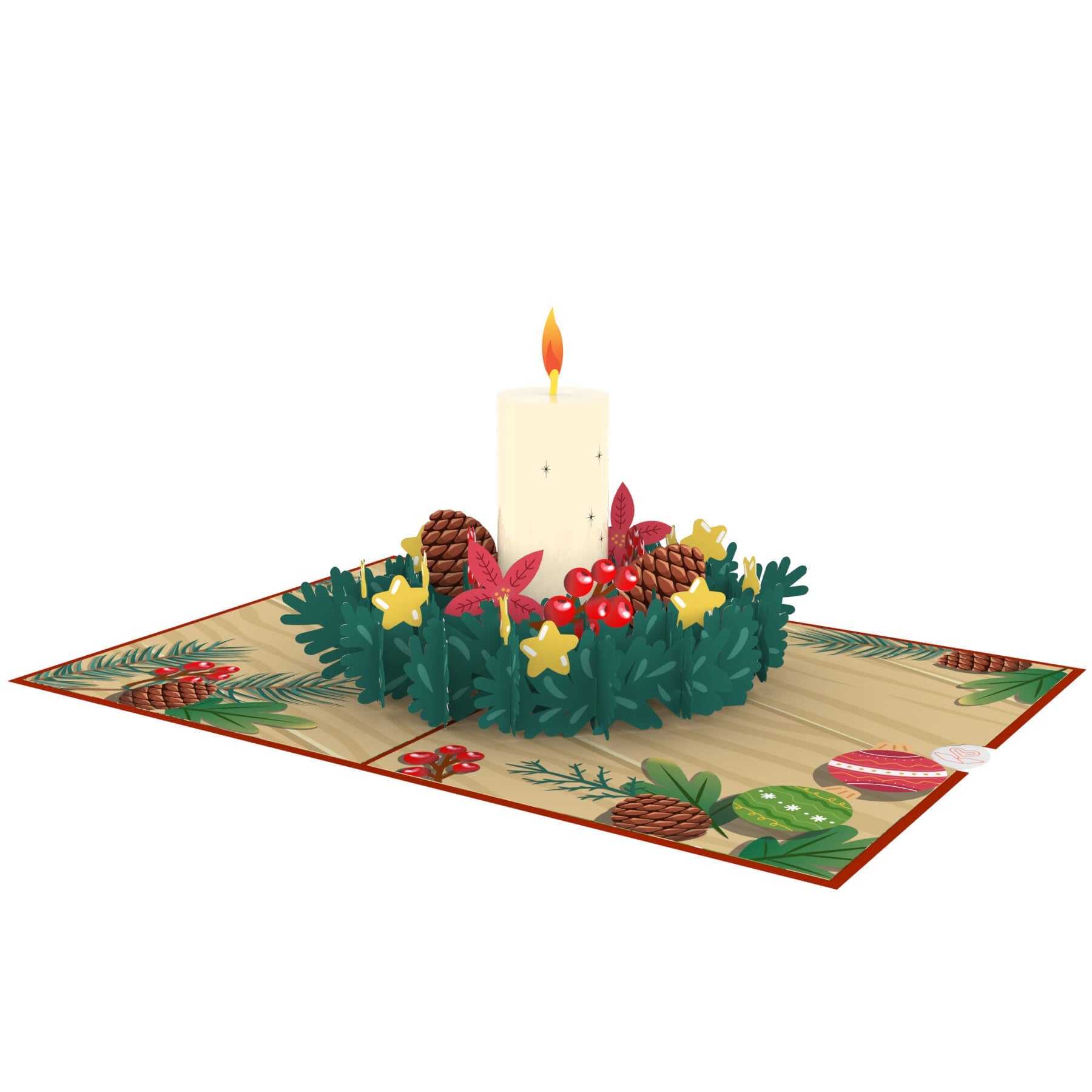 Adventskranz Pop-Up Karte